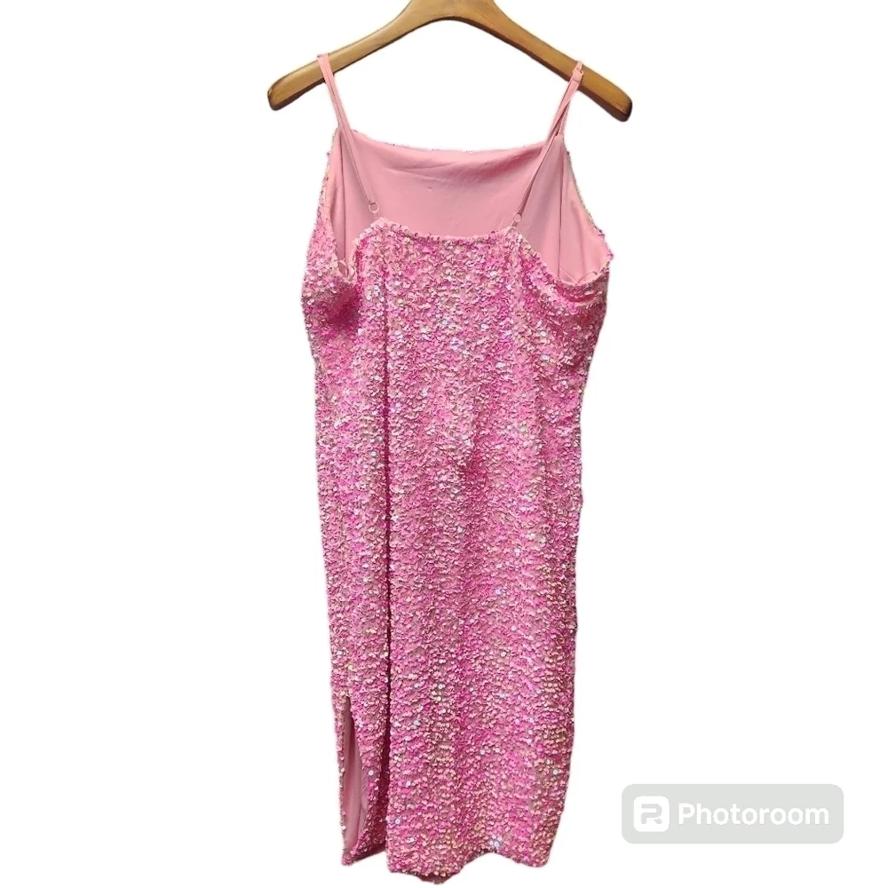 Thirty Thirty Pink Sequin Mini Dress   Sz. 1X Barbiecore Eras